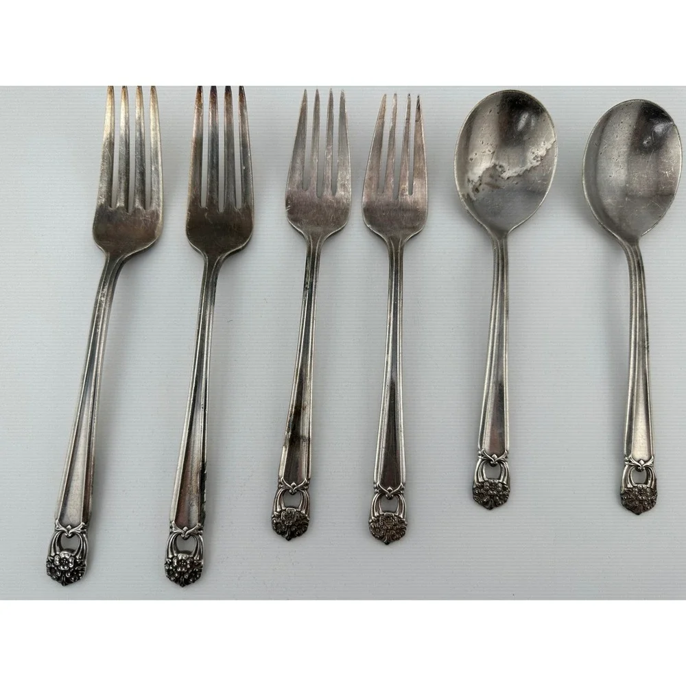 1847 Rogers Bros Eternally Yours Silverplate Flatware Set 6pc Mixed Lot Vintage